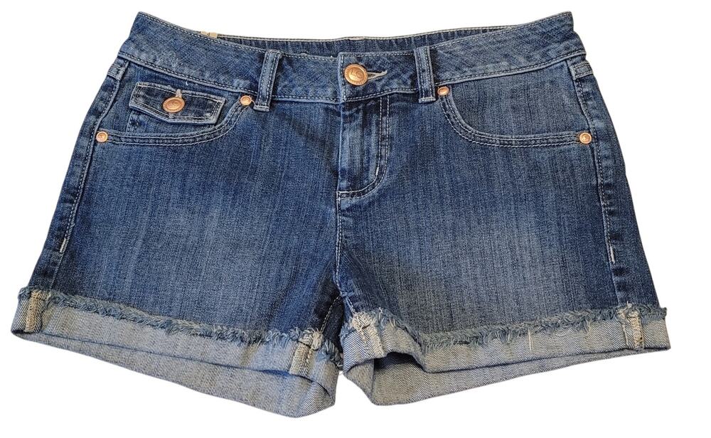 LC Lauren Conrad Denim Jean Shorts Cuffed Frayed Size 4